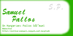 samuel pallos business card